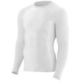 thumbnail image 1 of Augusta S Hyperform Compression Long Sleeve Tee White 2604, 1 of 14