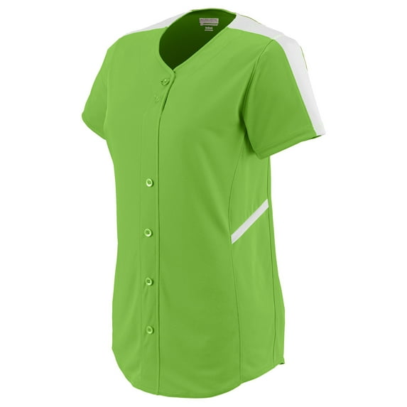 Augusta S Ladies Closer Jersey Lime/White 1654