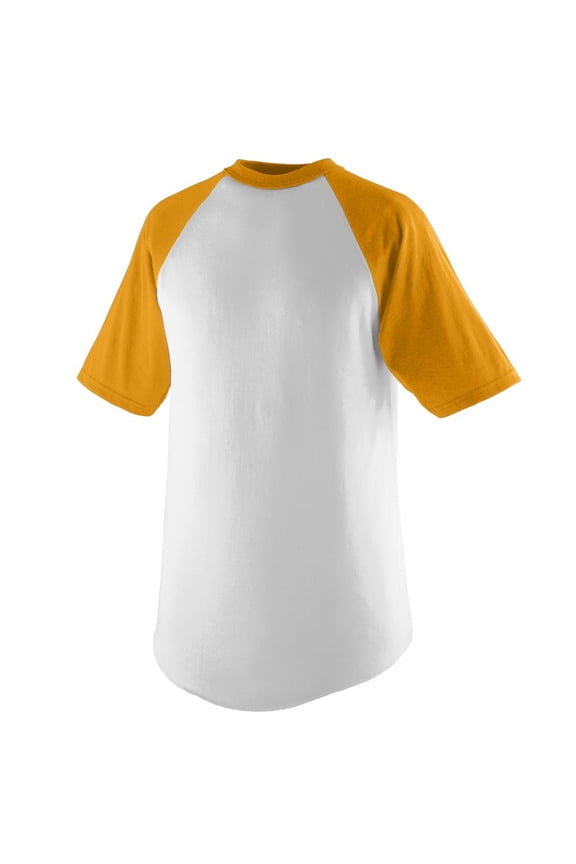 Boys' Standard Youth Baseball Short Sleeve Tee 2.0, White/Gold, Small