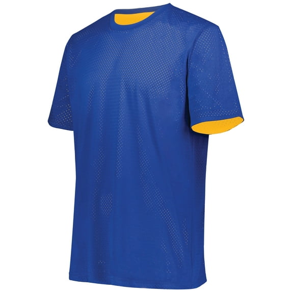 Augusta S Short Sleeve Mesh Reversible Jersey Royal/Gold 1602