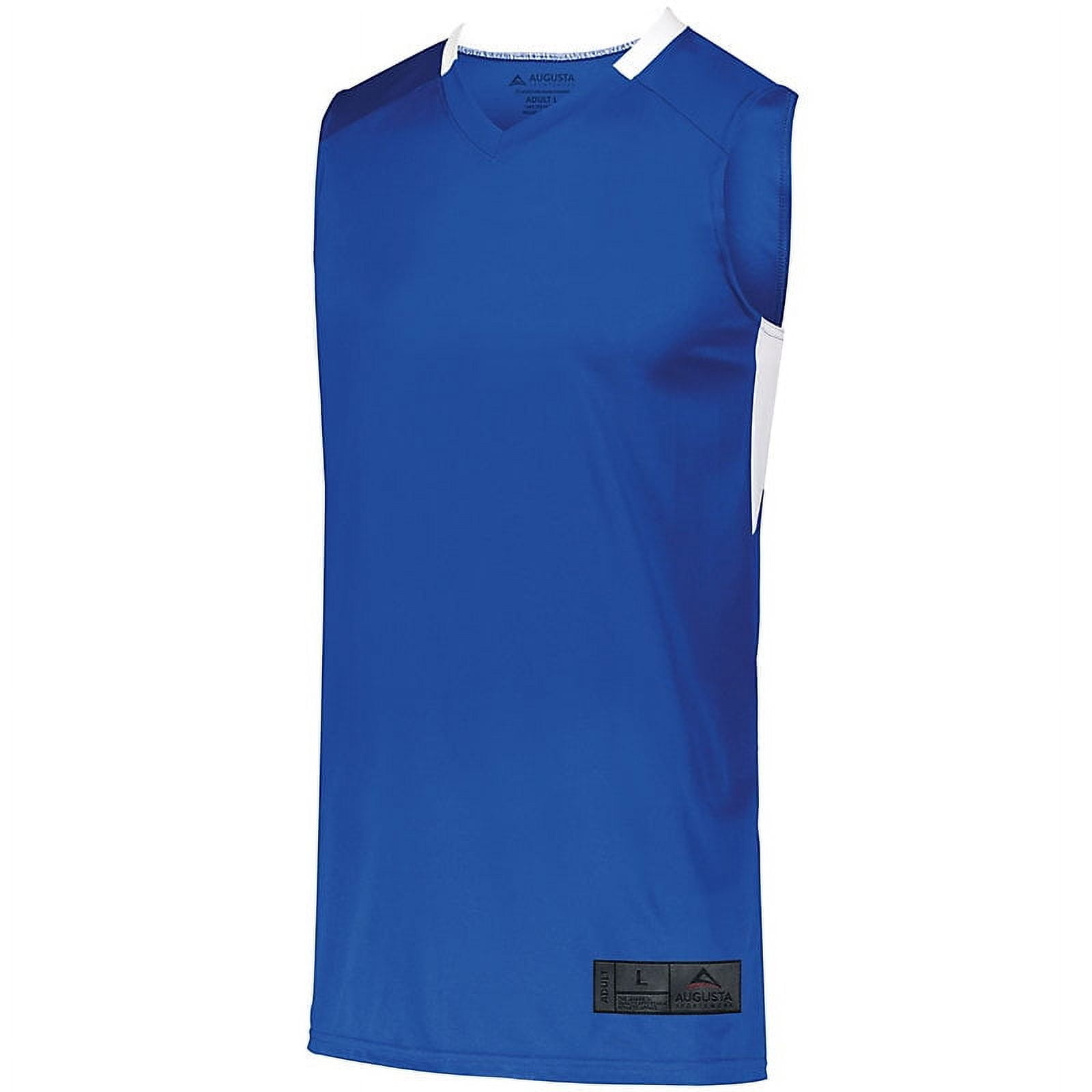 Augusta S Step-Back Basketball Jersey Royal/White 1730 - Walmart.com