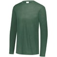 thumbnail image 1 of Augusta S Tri-Blend Long Sleeve Tee Dark Green Heather 3075, 1 of 2
