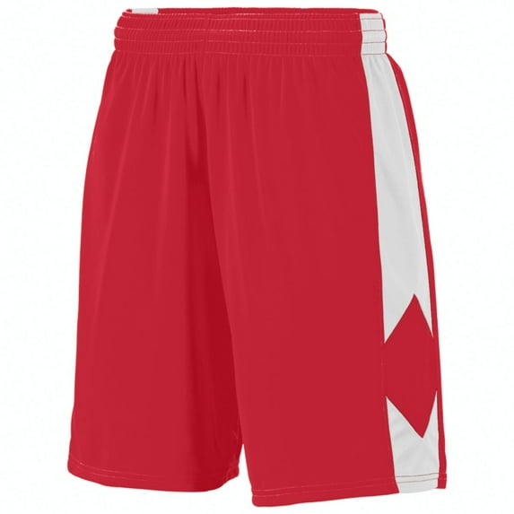 Augusta S Youth Block Out Shorts Red/White 1716