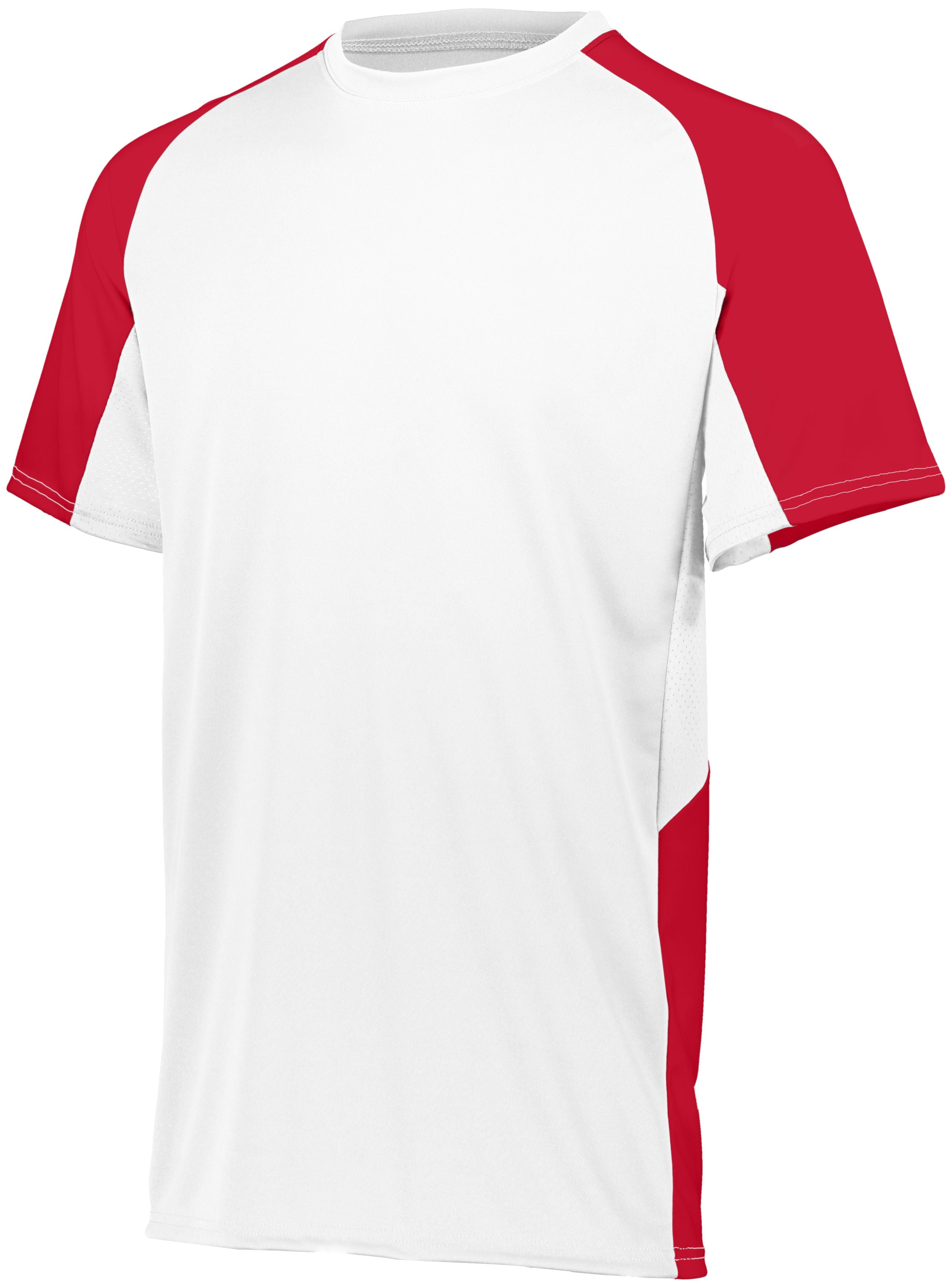 Augusta S Youth Cutter Jersey White Red 1518 Walmart Business Supplies
