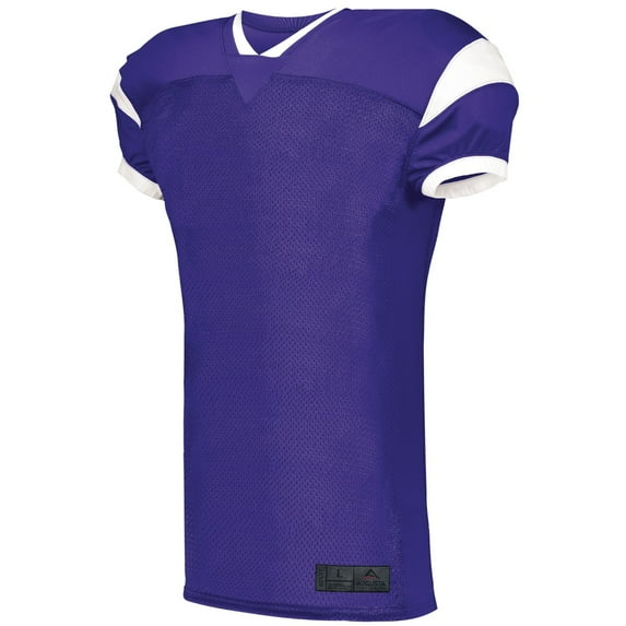 Augusta S Youth Slant Football Jersey Purple/White 9583