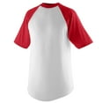thumbnail image 1 of Augusta SHORT SLEEVE BASEBALL JRSY-YTH WHI/RED L, 1 of 2
