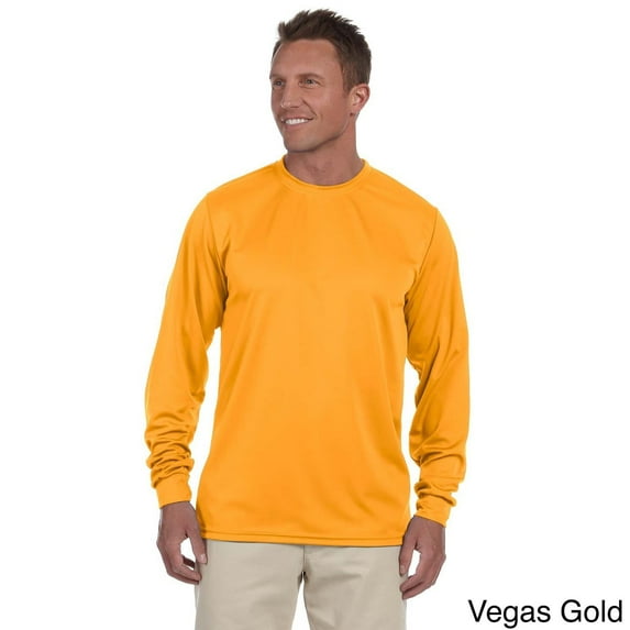 Augusta Sportswear 100-percent Polyester Moisture-wicking Long-sleeve T-shirt Vegas Gold L