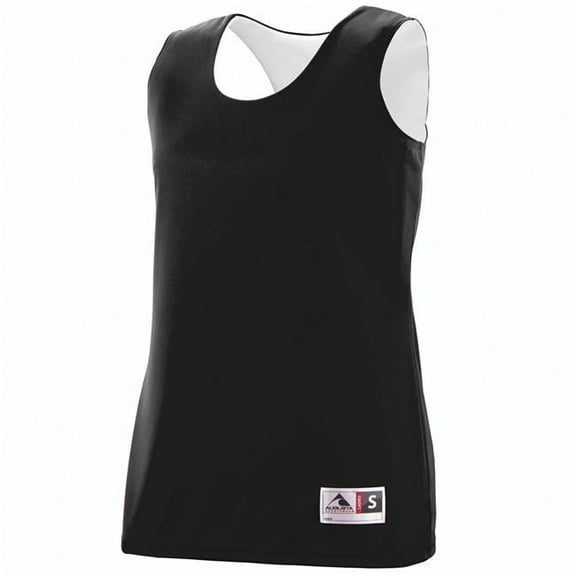 Augusta Sportswear 147 Women's Reversible Wicking Tank, Black/White, Large Pack