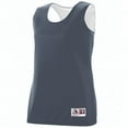 thumbnail image 1 of Augusta Sportswear 147 Women's Reversible Wicking Tank, Graphite/White, Medium Pack, 1 of 5