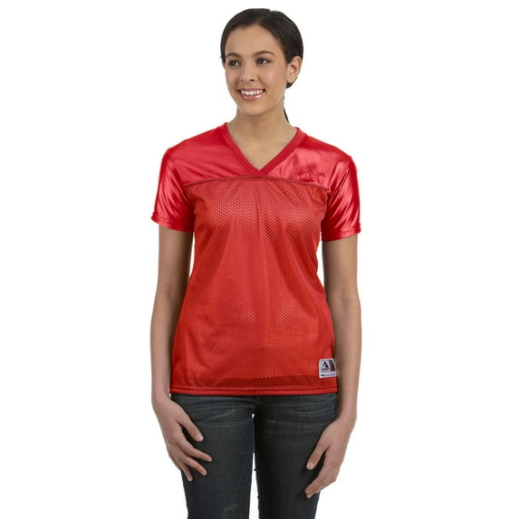 Augusta Sportswear 250 Ladies Junior Fit Replica Football Tee-Red-L