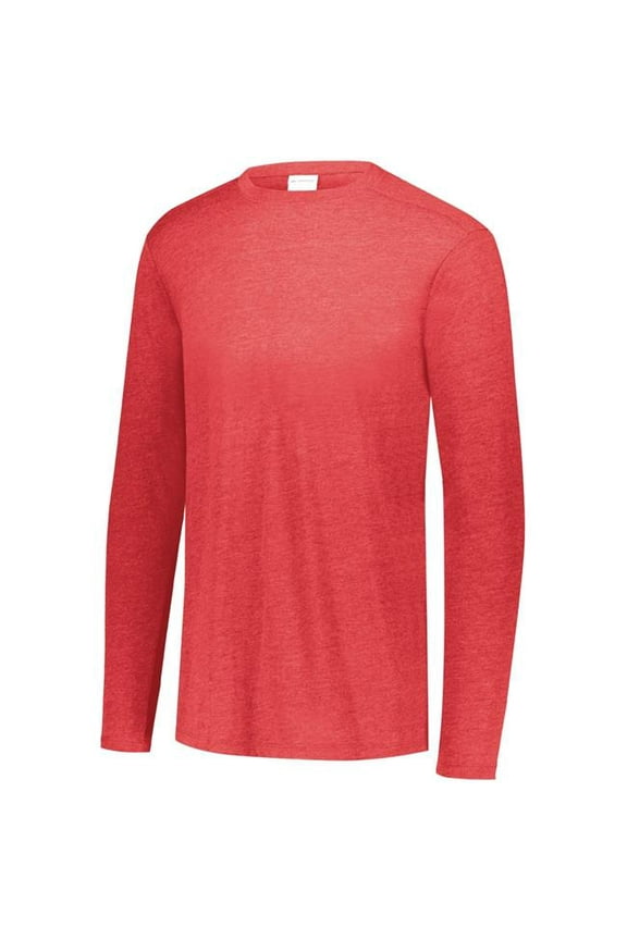 2XL Tri-Blend Long Sleeve Crew Red Heather 3075