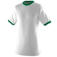 thumbnail image 1 of Augusta Sportswear 711 Youth's Ringer T-Shirt White/Kelly S, 1 of 3