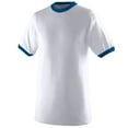 thumbnail image 1 of Augusta Sportswear - 50/50 Ringer T-Shirt - 710 - White/ Royal - Size: 3XL, 1 of 3