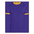 thumbnail image 1 of Augusta Sportswear - 50/50 Ringer T-Shirt - Color - Purple/ Gold - Size - S, 1 of 4