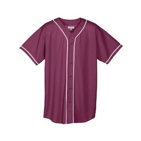 Augusta Sportswear 593 Sports Adult V Neck Shirt Male Maroon/White Xl