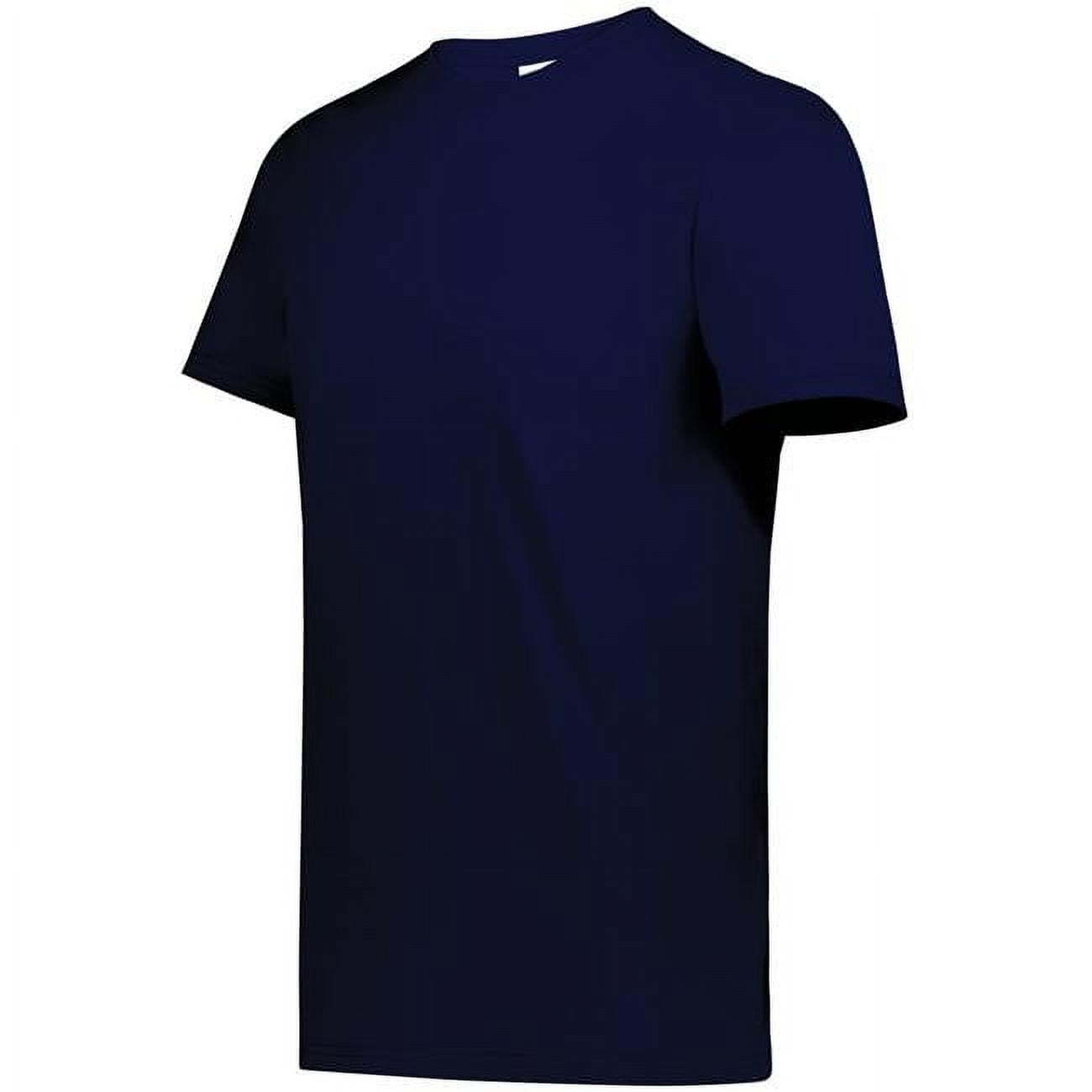 6950.067.S All-Day Core Basic 50 Percent Cotton & 50 Percent Polyester T-Shirt, Midnight Blue - Small