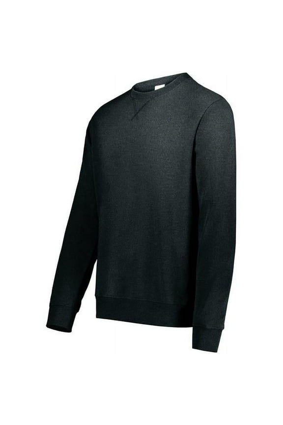 6957.146.4XL All-Day Core Basics Fleece Crew T-Shirt, Onyx Heather - 4XL