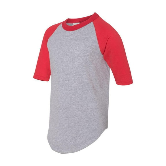 Augusta Sportswear Athletic Heather/ Red 6535 S