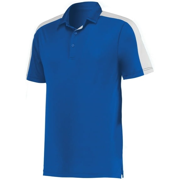 Augusta Sportswear B09634758 Mens Two-Tone Vital Polo T-Shirt, Royal & White - 3XL