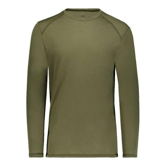 Augusta Sportswear B25734704 Super Soft-Spun Polyester Long Sleeve T-Shirt, Scarlet - Medium