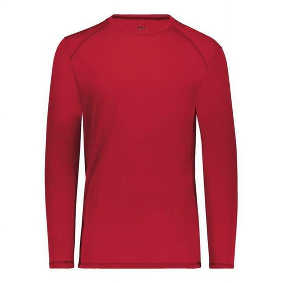 Augusta Sportswear B25834503 Youth Super Soft-Spun Polyester Long Sleeve T-Shirt, Black - Small