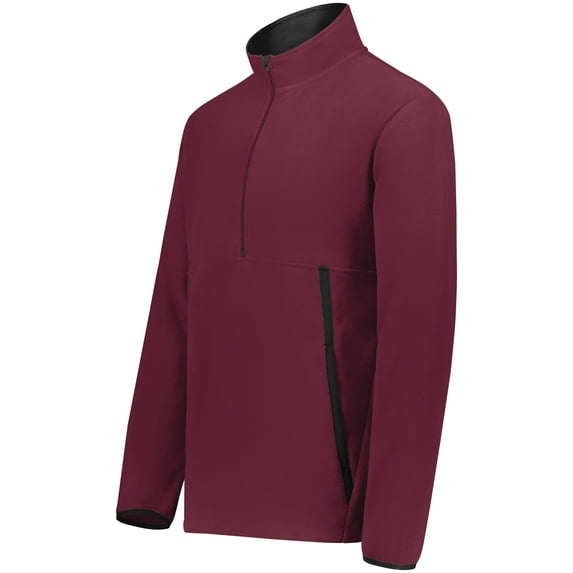Augusta Sportswear B29334538 Eco Revive Polar Fleece Quarter-Zip Pullover, Maroon - 3XL