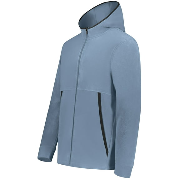 Augusta Sportswear B29634093 Eco Revive Polar Fleece Hooded Full-Zip Jacket, Storm - Small