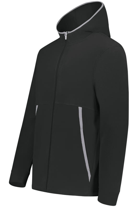 B29634508 Eco Revive Polar Fleece Hooded Full-Zip Jacket, Black - 3XL