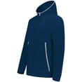 thumbnail image 1 of Augusta Sportswear B29634654 Eco Revive Polar Fleece Hooded Full-Zip Jacket, Navy - Medium, 1 of 7