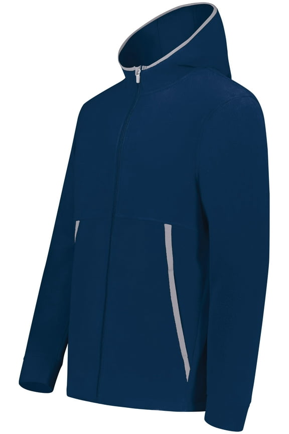 B29634658 Eco Revive Polar Fleece Hooded Full-Zip Jacket, Navy - 3XL