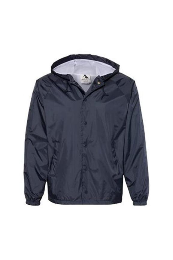 B88534656 Hooded Coachs Jacket, Navy - Extra Large