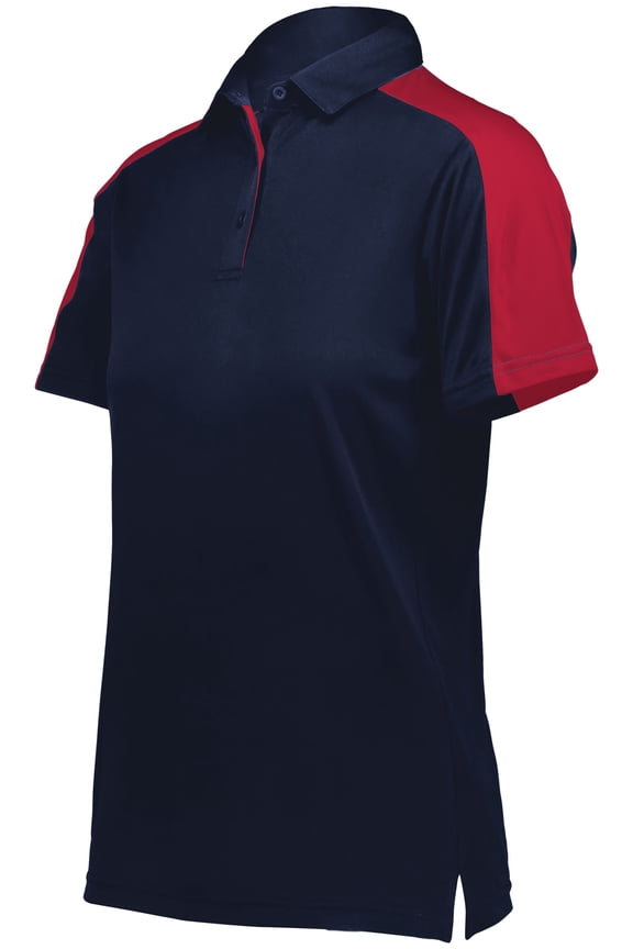 B98134607 Womens Two-Tone Vital Polo T-Shirt, Kelly & White - 2XL