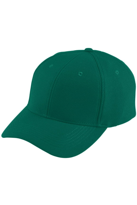 Boy's Adjustable Wicking Mesh Cap, Dark Green, One Size