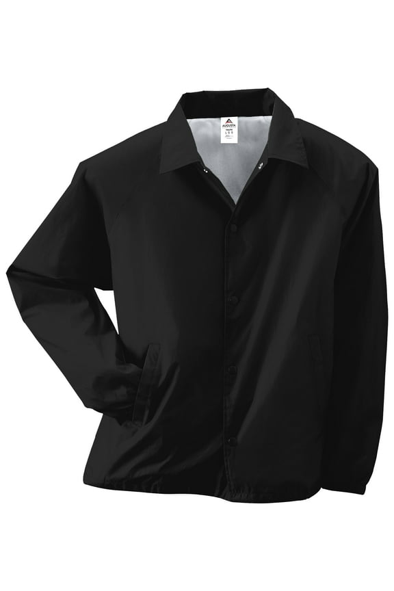"Augusta Sportswear Boy's Nylon Coaches Jacket, Navy, Small"