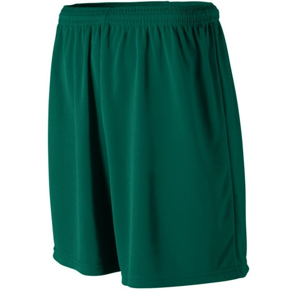 Augusta Sportswear Boy's Wicking Mesh Athletic Short, Dark Green, Small