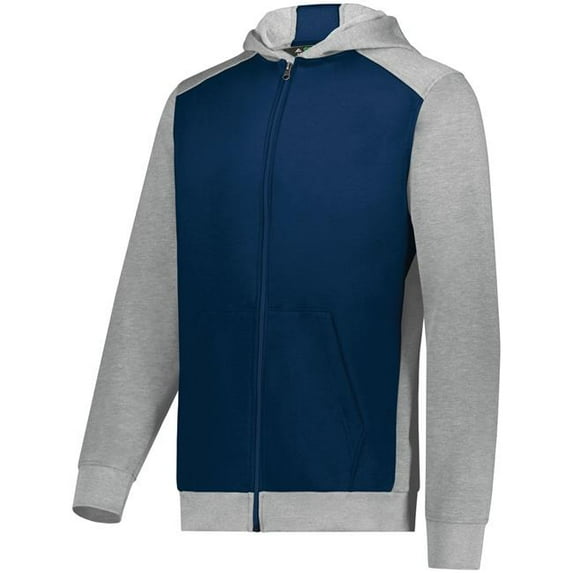 Augusta Sportswear Boys Eco-Revive Three-Season Triblend Fleece Full-Zip Hooded Sweatshirt