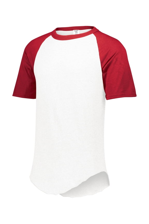 Sportswear Boys' Standard Youth Baseball Short Sleeve Tee 2.0, White/Red, Small