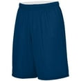thumbnail image 1 of Augusta Sportswear Boys' Standard Youth Reversible Wicking Shorts, Navy/White, Large, 1 of 3