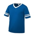thumbnail image 1 of Augusta Sportswear Boys' Standard Youth Sleeve Stripe Jersey, Navy/White, Medium, 1 of 6