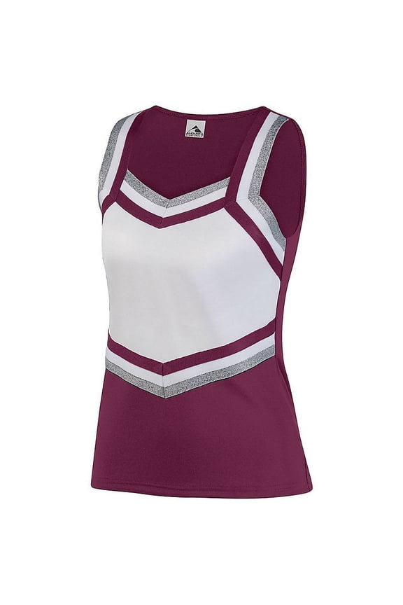 Casual Teen Female Maroon/White/Metallic Silver M