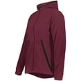 thumbnail image 1 of Augusta Sportswear B30134532 Eco Revive Women Polar Fleece Hooded Full-Zip Jacket, Maroon - Extra Small, 1 of 1