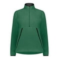 thumbnail image 1 of Augusta Sportswear B29534135 Eco Revive Women Polar Fleece Quarter-Zip Pullover T-Shirt, Graphite - Large, 1 of 1