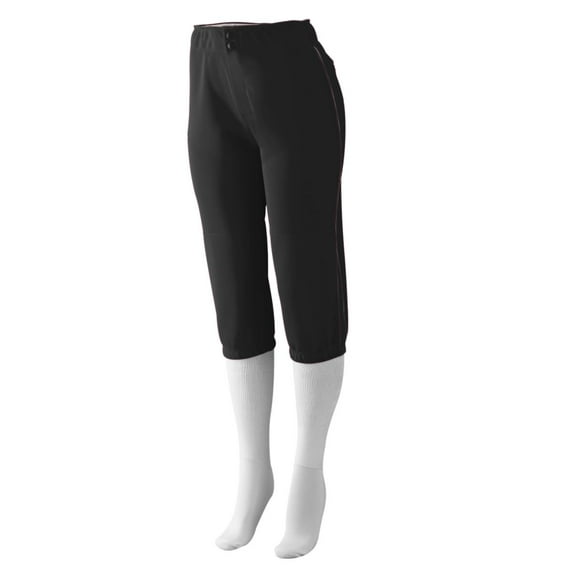 Augusta Sportswear Girls' Drive Low Rise Softball Pant S Black/Black