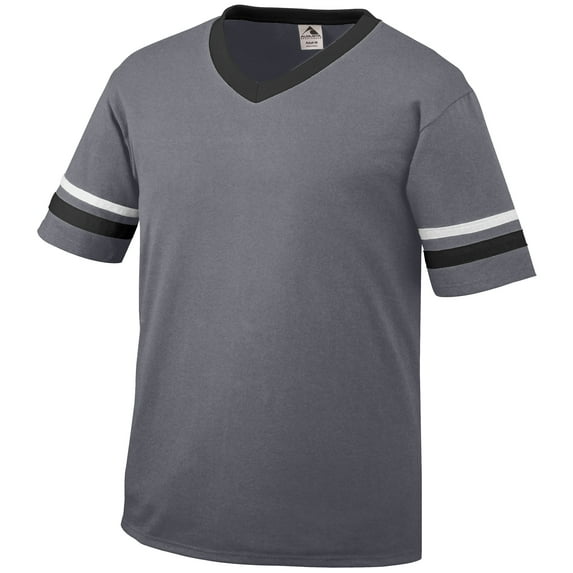 Augusta Sportswear L Boys SLEEVE STRIPE JERSEY Graphite/Black/White 361