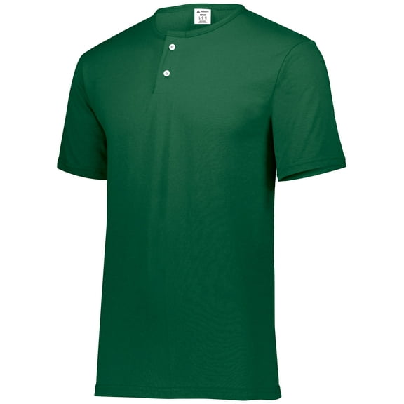 Augusta Sportswear L Two-Button Baseball Jersey Dark Green 580