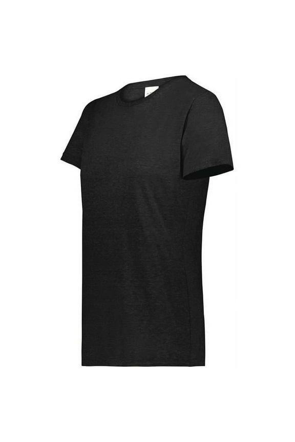 6961.K94.L Ladies All-Day Core Basic Tri-Blend T-Shirt, Black Heather - Large
