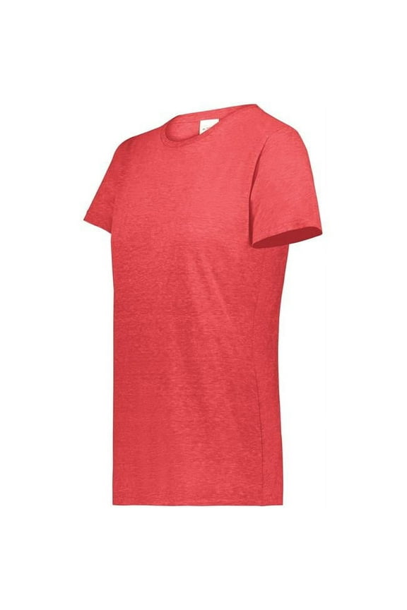 6961.V96.M Ladies All-Day Core Basic Tri-Blend T-Shirt, Red Heather - Medium