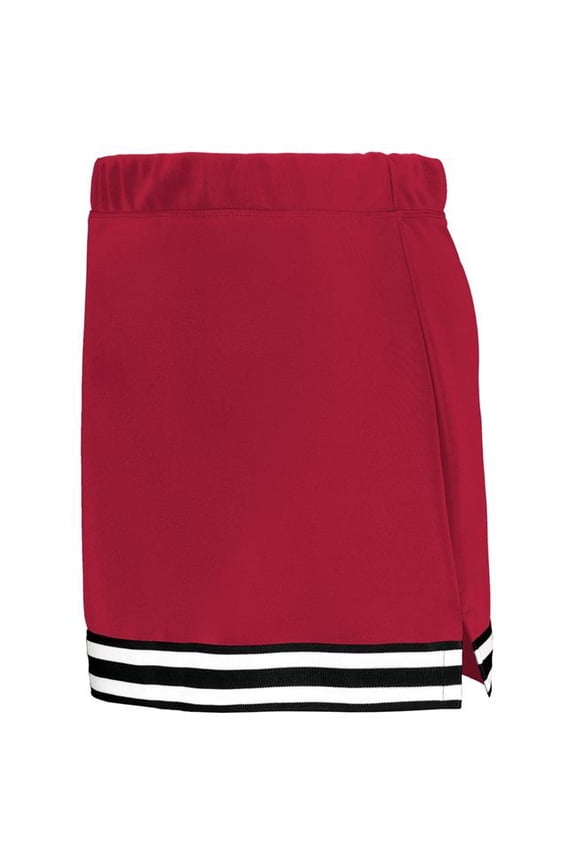 6925.952.2XL Ladies Cheer Squad Skirt, Scarlet, Black & White - 2XL