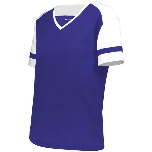 Augusta Sportswear 2914.450.3XL Ladies Fanatic 2.0 T-Shirt, Purple & White - 3XL