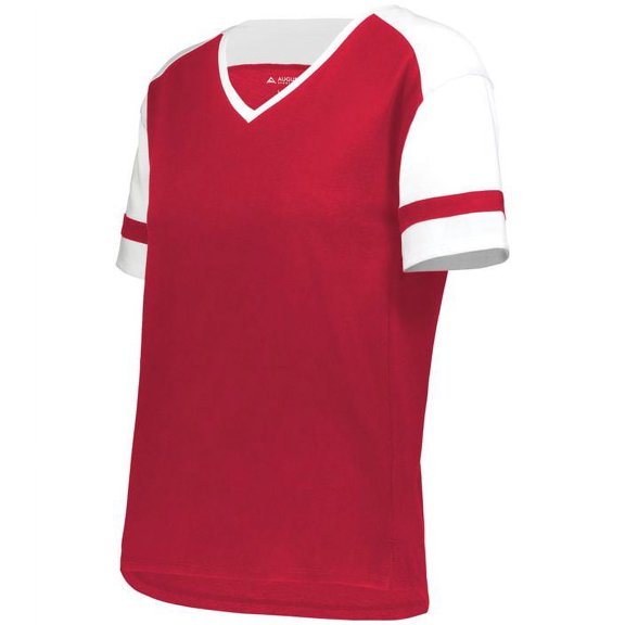 Augusta Sportswear 2914.408.3XL Ladies Fanatic 2.0 T-Shirt, Scarlet & White - 3XL